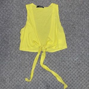 Yellow crop top